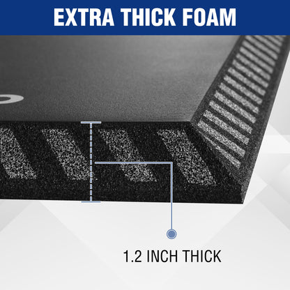 WORKPRO Extra Thick Kneeling Pad, Soft Foam Knee Cushioning, Extra Large Foam Kneeler Mat for Auto-Repair, Gardening, Workout Supplies, 28 x 16 x 1.2in, Black