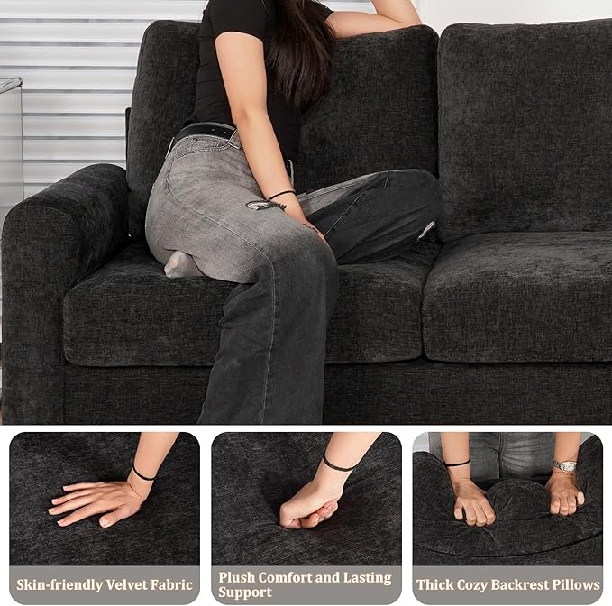 EASE MOOSE 88.5" Chenille Loveseat Couches