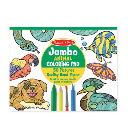 Melissa & Doug Jumbo Coloring Pad (11 x 14 inches) - Animals, 50 Pictures