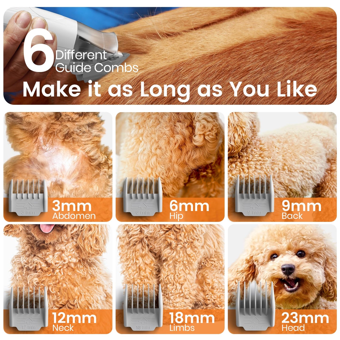 oneisall Dog Grooming Kit with Vacuum,Dog ClippersVacuum,12000Pa Powerful Suction 99% Pet Hair,Pet Grooming Vauum Kit with 7 Proven Tools for Shedding