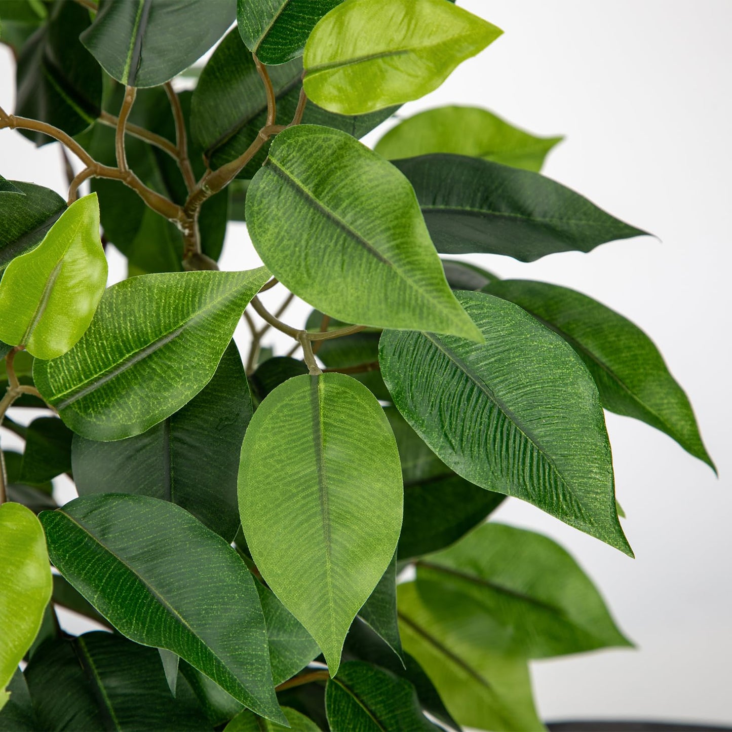 GnFlus Fake Plant 15.7" Artificial Plants Indoor Small Ficus Potted Plants Silk Plants Faux Topiary Plant for Home Bathroom Bedroom Dining Room Kitchen Window Shelf Desk Centerpieces Tabletop Decor