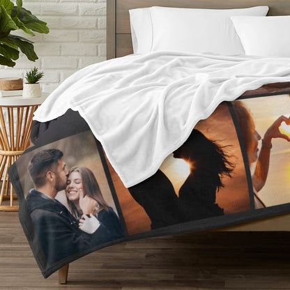Custom Blanket with Picture Customized Thow Blankets Personalized Blanket Customizable Blanket Photo Blankets Customize Valentines Day Gifts for Her Him Girlfriend Boyfriend Wife Husband Mom Couple