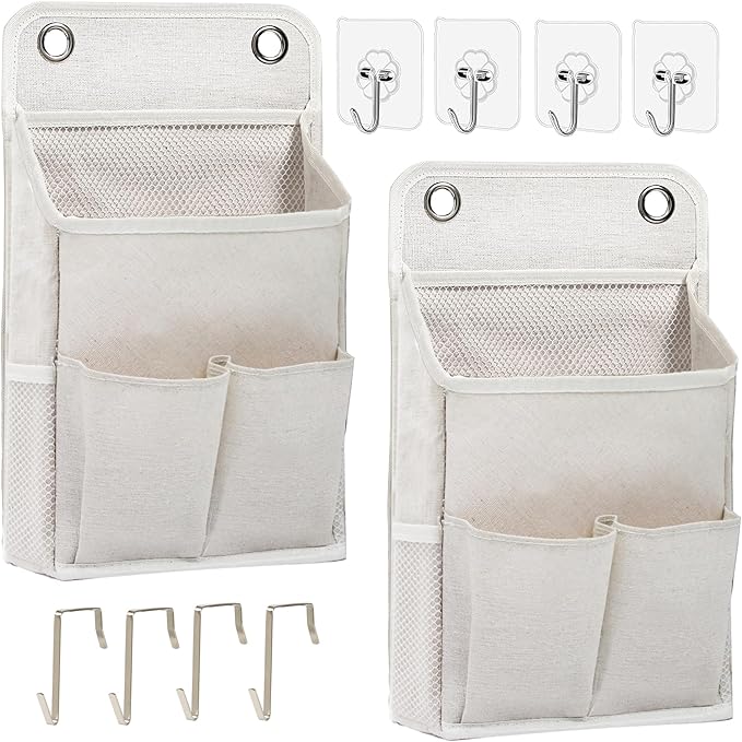 2-Pack Hanging Storage Organizer, Over The Door Hanging Bags/Wall Baskets