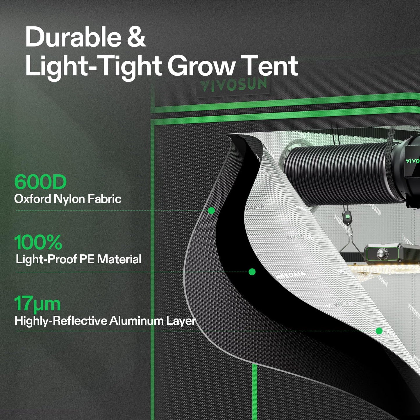 VIVOSUN GIY Smart Grow Tent System 3x3, WiFi-Integrated Grow Tent Kit, with Automate Ventilation and Circulation, Schedule Full Spectrum 200W LED Grow Light, and GrowHub E42A+Controller