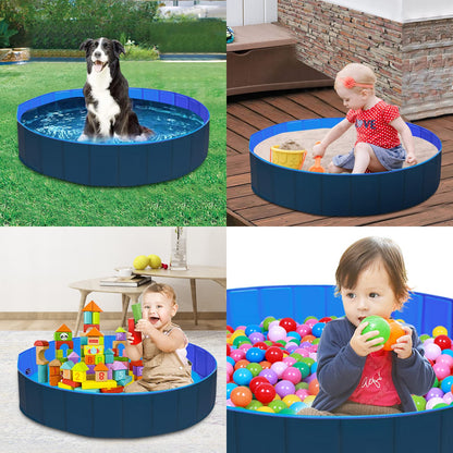 SUNWUKING Collapsible Sand and Water Table for Toddler - Portable Baby Sensory Play Pit with Foldable Design, Summer Fun, Creative Play, Pet Bathing, Ball Pit Games and Small Sandbox - Easy to Store