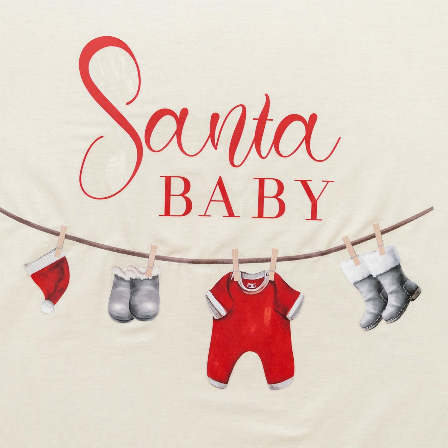 UDOTE Christmas Baby Shower Backdrop -Santa Baby Christmas Photography Background for Kids Newborn Winter Xmas Baby Shower Party (Chrismas wall Decal)