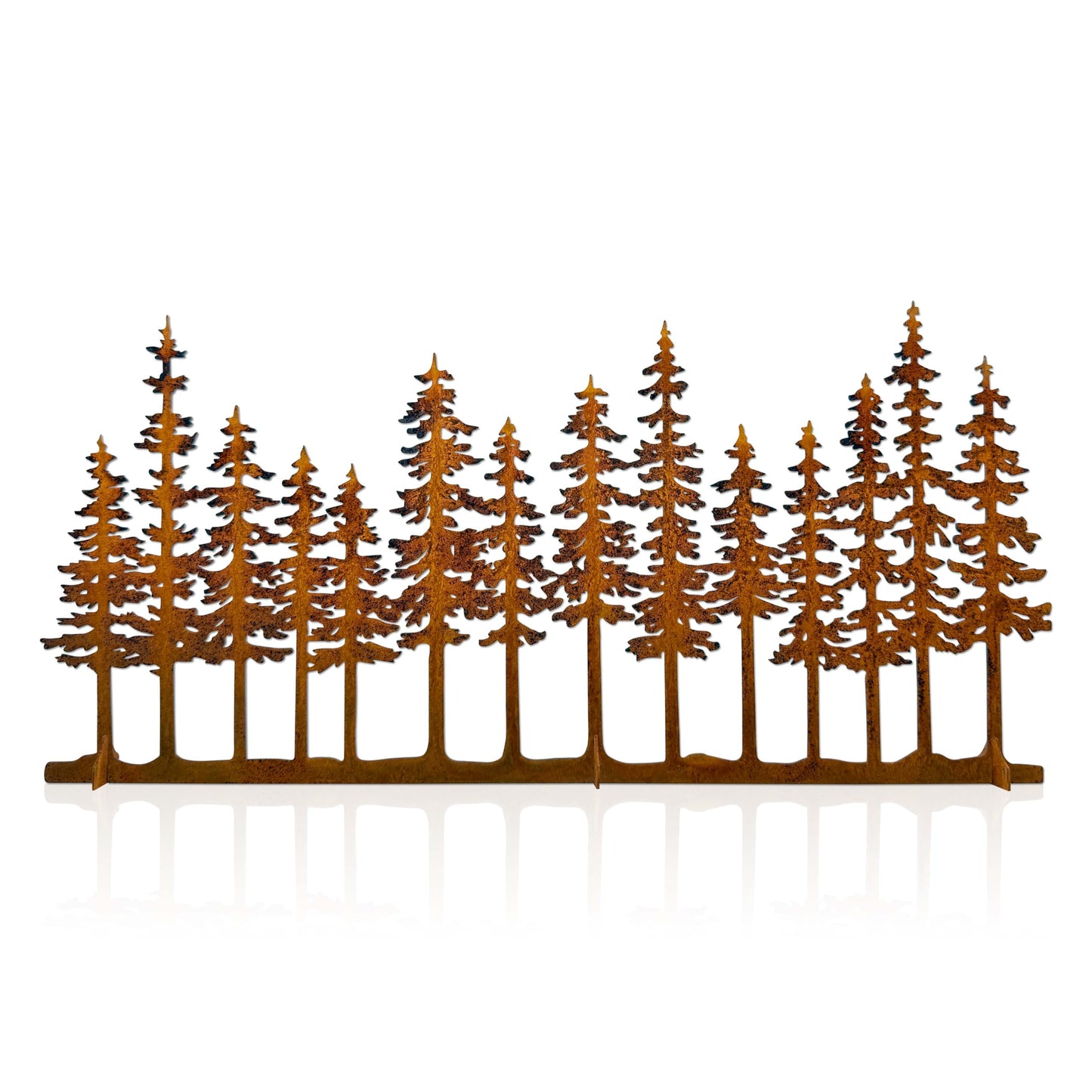 dryelves Metal Pine Tree Decor, Cabin Forest Tree and Nature Rustic Tabletop Decor, Mantel Centerpieces Shelf Decorations, Housewarming Gifts for Home Farmhouse Living Room Bedroom(Rusty)