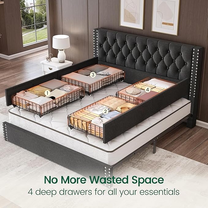 LARMACE King Size Bed Frame