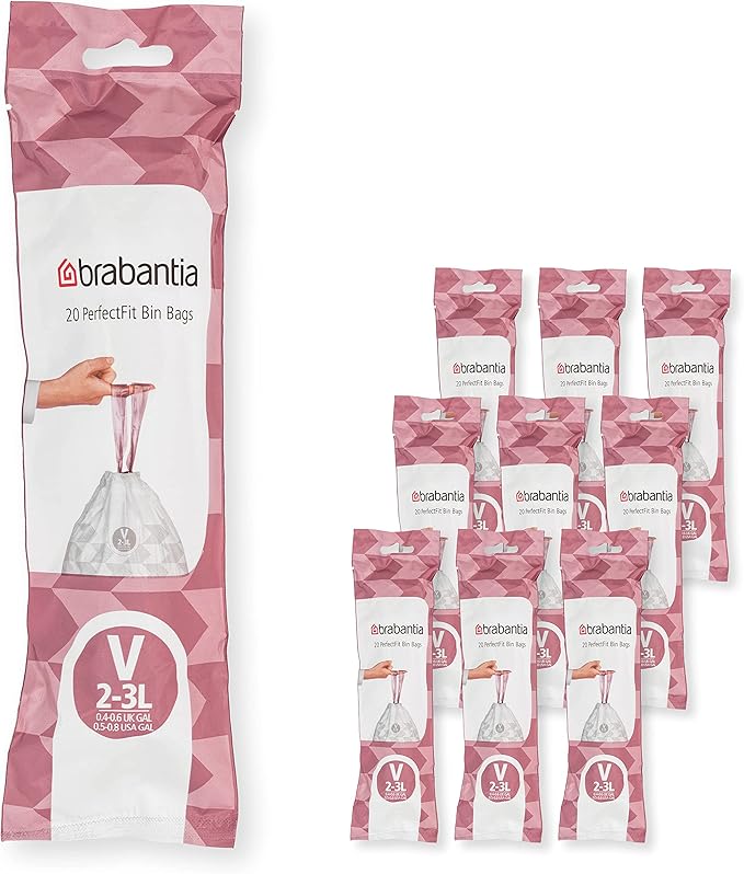 Brabantia PerfectFit Trash Bags Thick Plastic Trash Can Liners