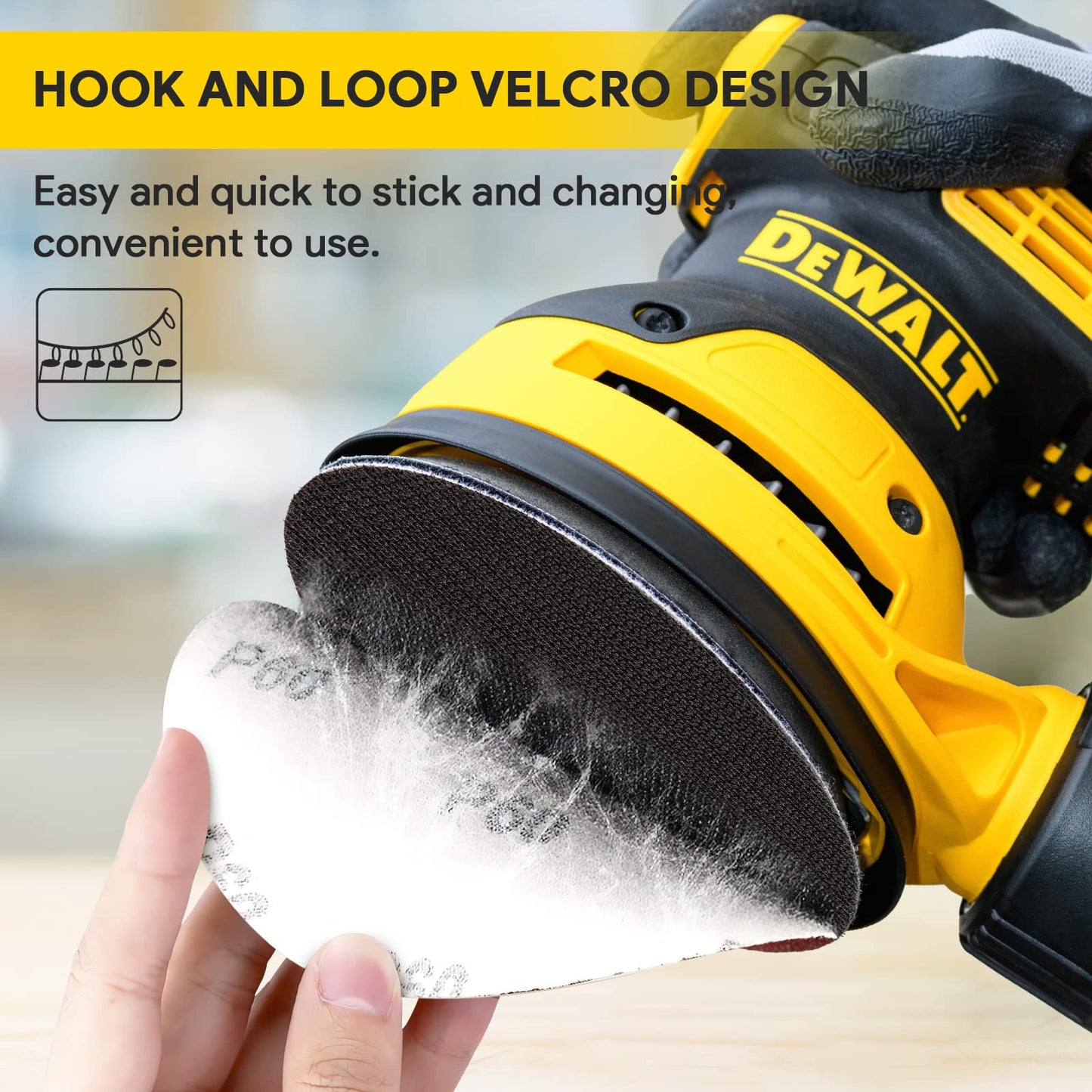 60Pcs Sanding Discs Pads, AUGOLA Hook and Loop 40 60 80 100 120 150 180 240 320 400 Mixed Grits 125mm Sandpaper Sheet for Random Orbital Sander, 8-Holes