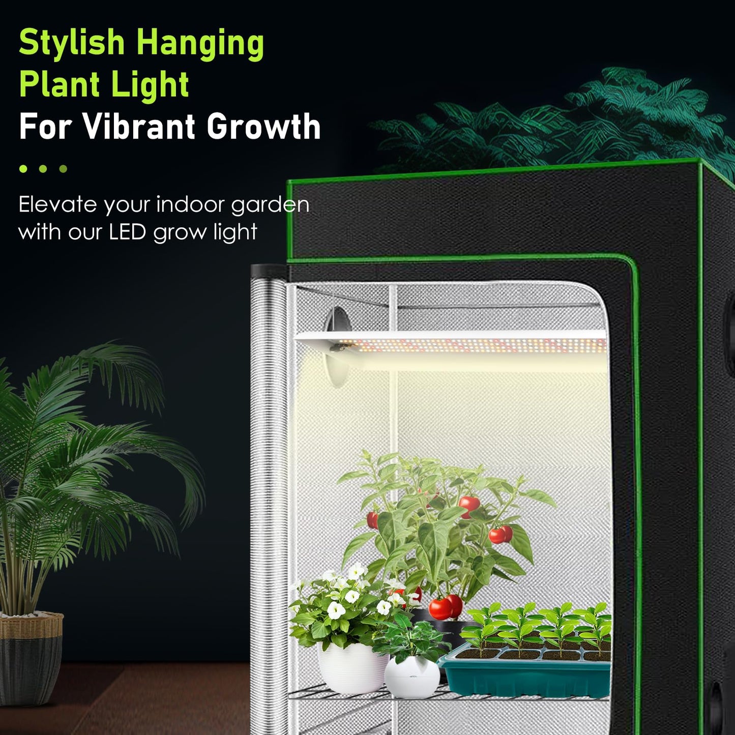 FOXGARDEN 39in Upgrade LED Grow Lights, 3.3FT Full Spectrum Hanging Plant Light, 392 LEDs Plant Growing Lamp for Indoor Plants with 4/8/12H Timer, 6 Dimmable Levels for Seed Starting Vegetables Bloom