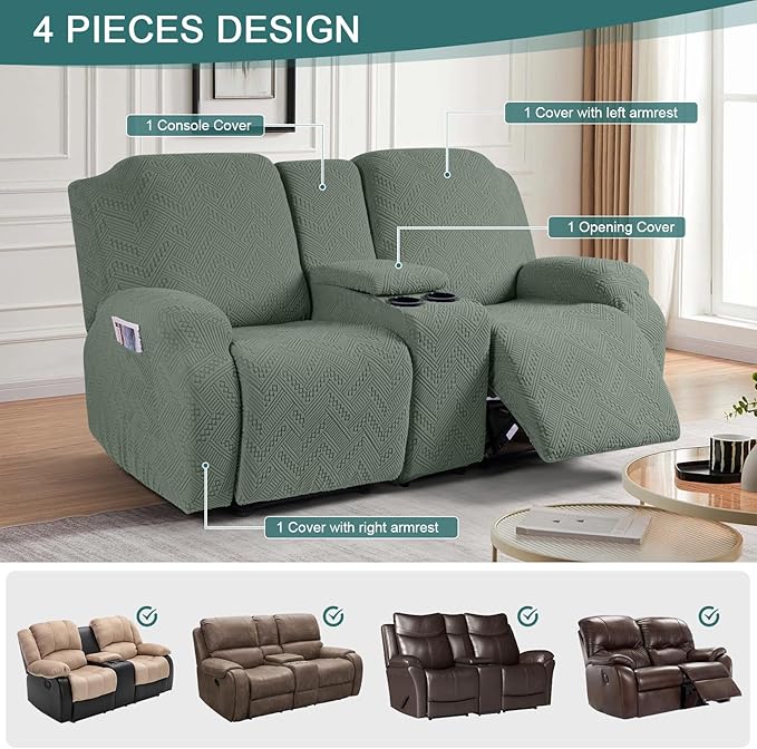 Ruaozz Loveseat Recliner Covers