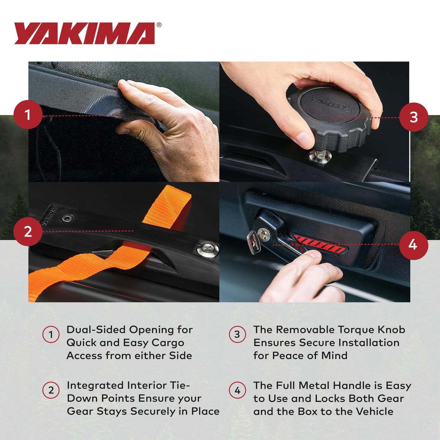Yakima Car Roof Cargo Carrier, SkyBox NX XXL Rooftop Hard Shell Box with SKS Lock, Black - Heavy-Duty Vehicle Storage Accessories for Travel and Camping
