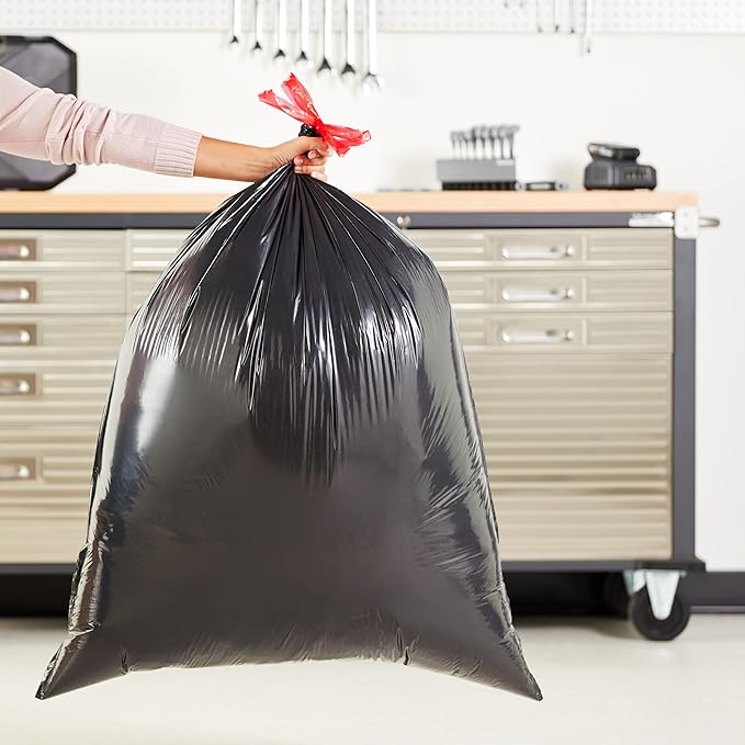 Amazon Basics Multipurpose Drawstring Trash Bags, 30 Gallon