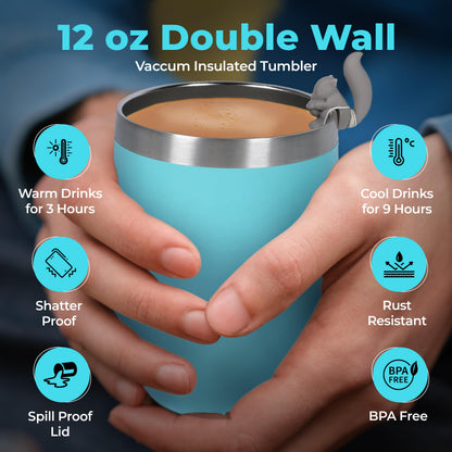 Organic Gift Set with Portable Kettle - 36 Piece Gift for Tea Lovers - Includes Insulated Mug, Assorted Organic Teas, Honey Sticks & Accessories - Ultimate Brewing Experience