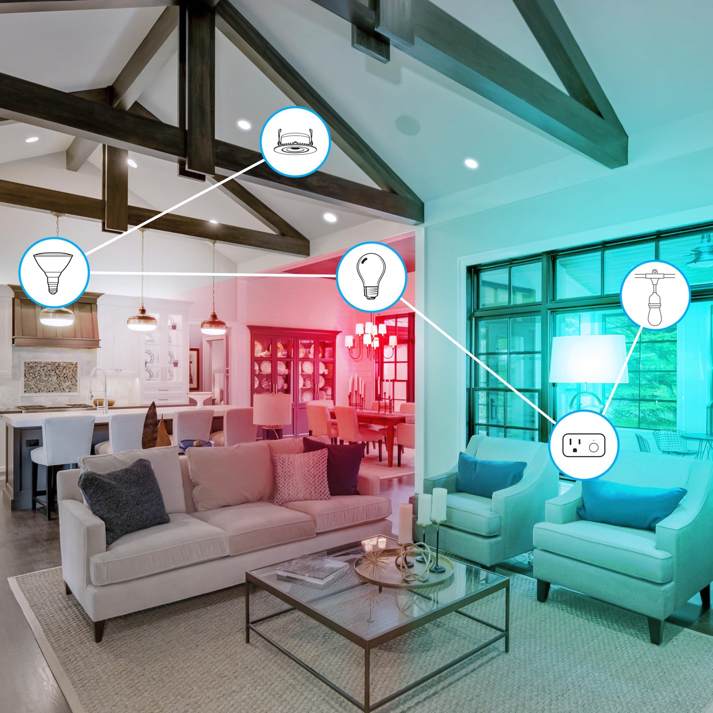 Feit Electric Smart Light Bulbs, 2.4Ghz WiFi Light Bulbs, No Hub Needed, Works with Alexa and Google, Dimmable 60 Watt = LED 9W, OM60/950CA/AG/3, 5000K Day Light, 3 Pack