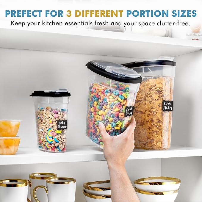 Shazo 3 PC Cereal Container Storage Set
