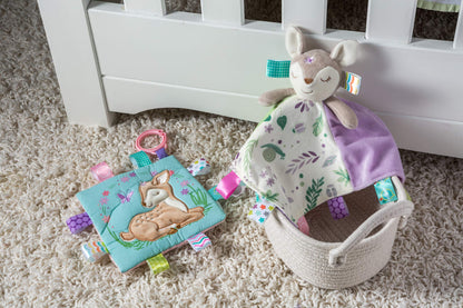 Taggies Stuffed Animal Security Blanket, 30 x 30-Centimetres, Flora Fawn