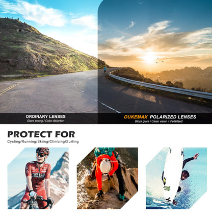 OUKEMAX Polarized Sport Sunglasses-Men-Women Running-Sunglasses: Cycling Sun Glasses UV Protection Driving Fishing 3packs