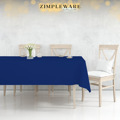 Zimpleware Navy Blue Standard Disposable Plastic Party Tablecloth [12-Pack] 54 x 108” Rectangle Table Cover for Indoor & Outdoor Use by