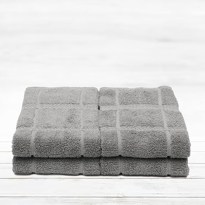 100% Cotton Terry Dish Towels, 4 Pack Plain, 16 x26 Inches, Super Soft and