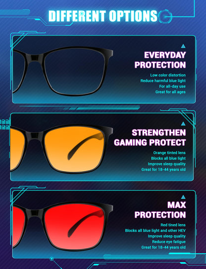 TIJN Sleep Glasses for 99.9% Blue Green Light Blocking Dual AR Coatings Red Lens for Computer Gaming Reduce Eyestrain, TR90, Black