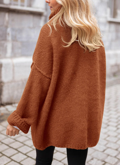 PRETTYGARDEN Oversized Sweaters for Women 2025 Chunky Turtleneck Sweater Fall Clothes Long Sleeve Tops Winter Clothing