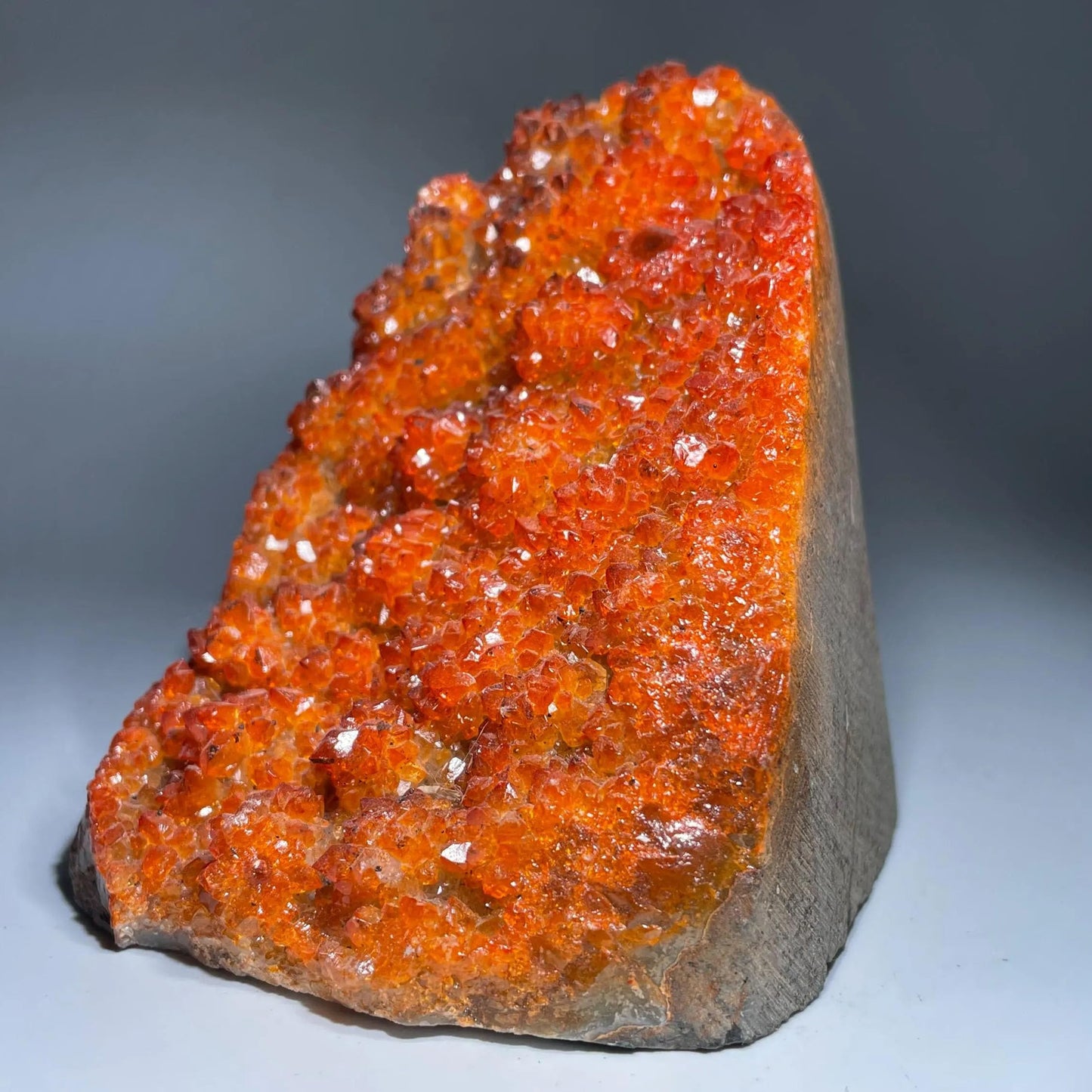 CrystalHola Raw Orange Geode Quartz Cluster 200-300g - Natural Crystal Decorative Stone for Home & Office Decor, Healing Ornaments & Spiritual Gifts, About 2-3 inch, 7-10.5 oz