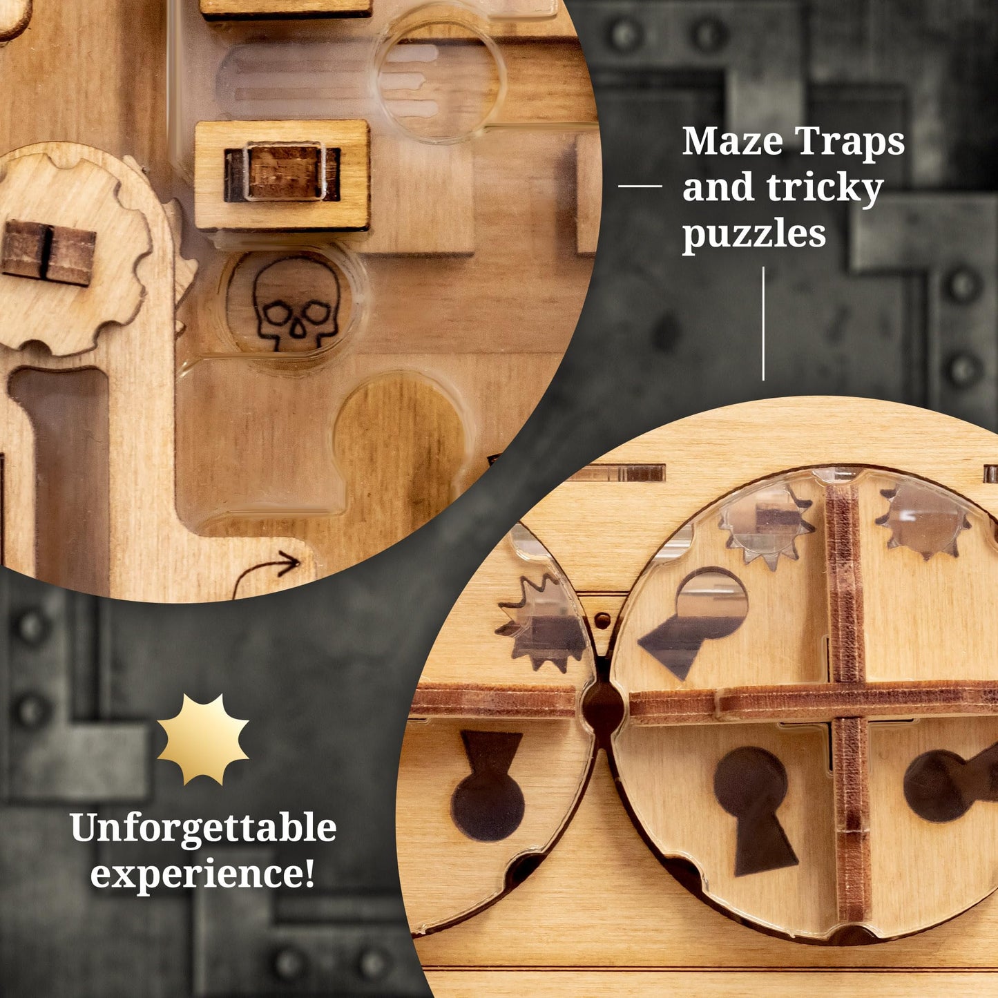 iDventure A-maze-ing Safe - Marble Run Money Puzzle box - Tricky gift packaging - 3D puzzle for adults - Escape Room game - brain teaser - birthday gift gadget for men - treasure box