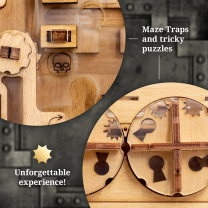 iDventure A-maze-ing Safe - Marble Run Money Puzzle box - Tricky gift packaging - 3D puzzle for adults - Escape Room game - brain teaser - birthday gift gadget for men - treasure box
