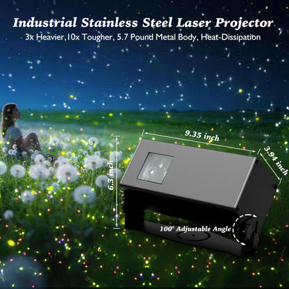 AIRIVO Outdoor Laser Lights Projector, White Laser Fairy Lights Projector, Christmas Snowflake Projector 3 Lighting Modes with Remote Control,Holiday Halloween Decor for Home,Garden, Trees,White Laser