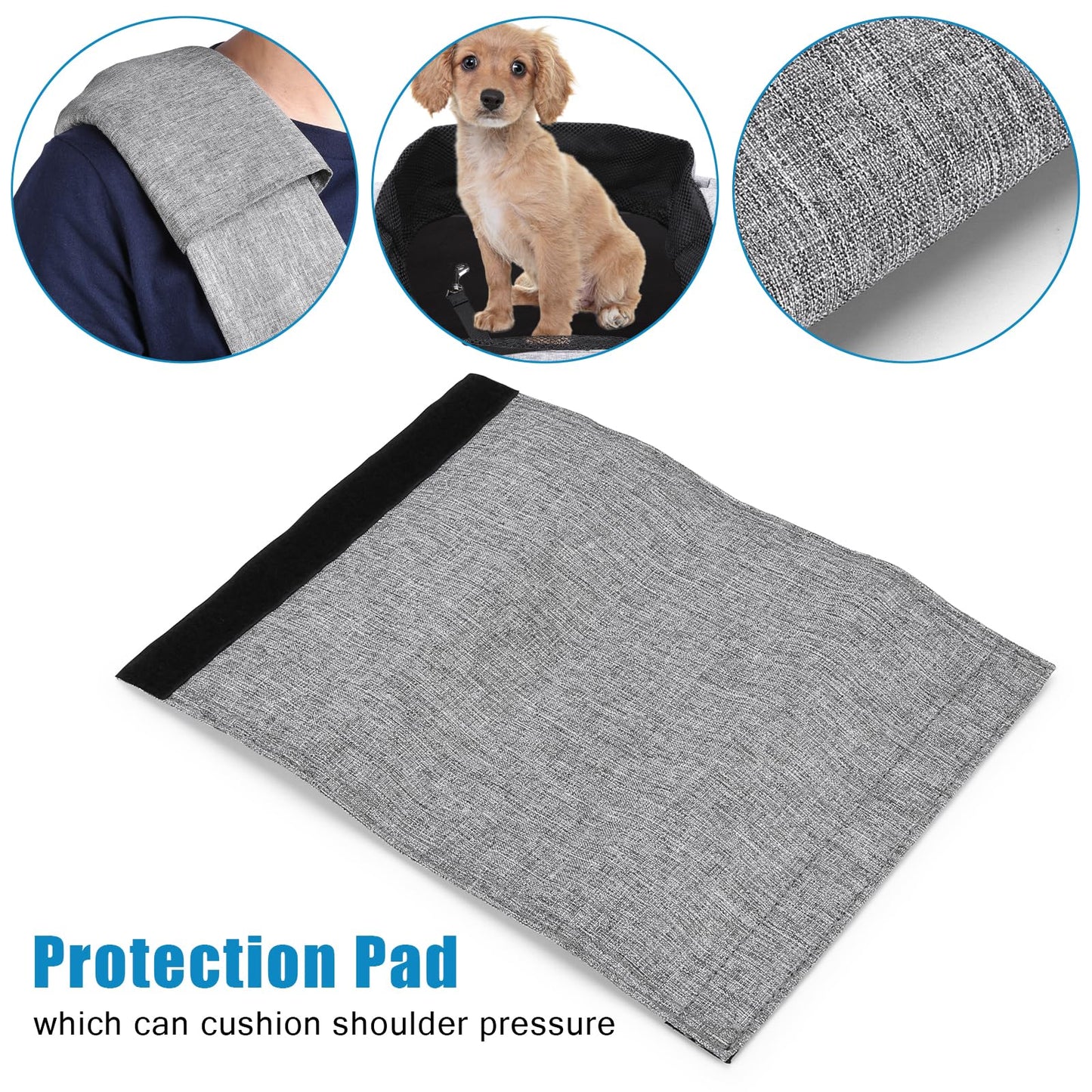 Ownpets Pet Sling Carrier, Fits 6.5 to 9kg Medium Dog/Cat Sling Carrier Reversible and Hands-Free Dog Bag with Adjustable Strap and Pocket Shoulder Pad for Outdoor Travel Hiking