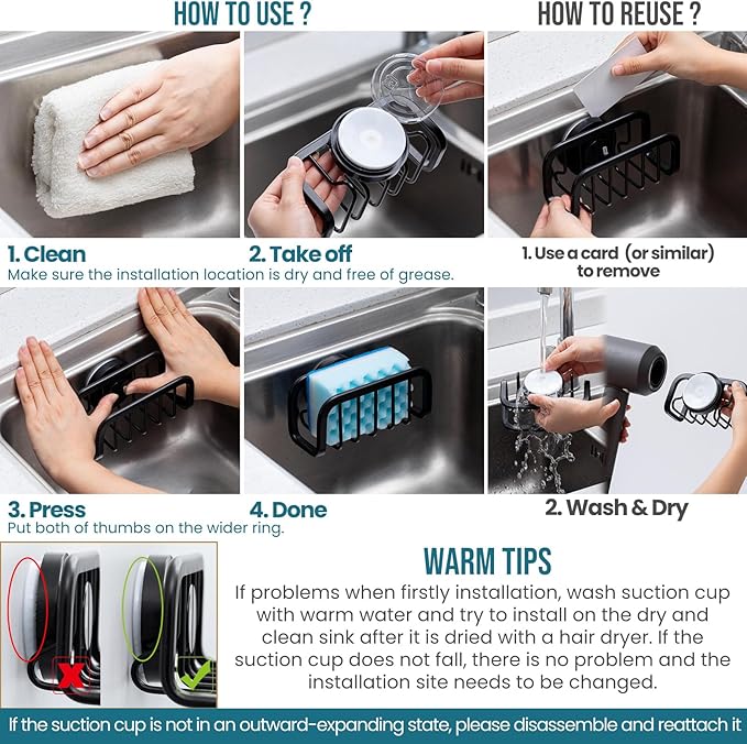 TAILI Sponge Holder for Kitchen Sink