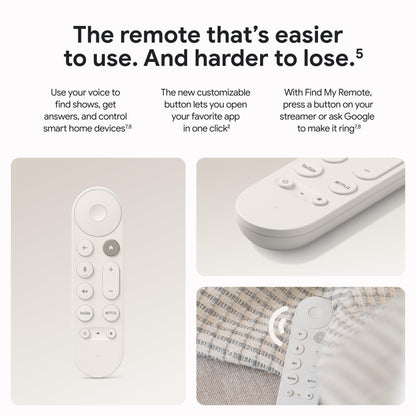 Google TV Streamer 4K - Fast Streaming Entertainment on Your TV with Voice Search Remote - Watch Movies, Shows, Live TV, and Netflix in 4K HDR - Smart Home Control - 32 GB of Storage - Porcelain