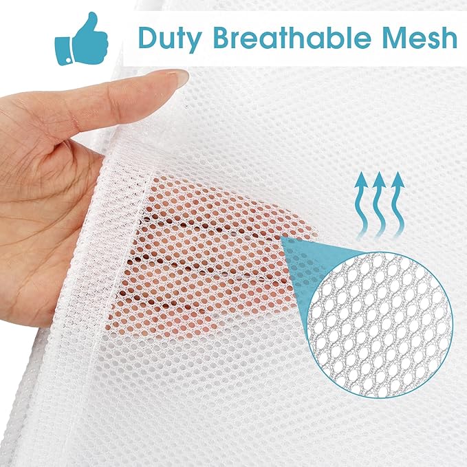 2 Pack Mesh Laundry Bags, 23 x 34 Inches Heavy Duty Mesh Laundry Bag, Large