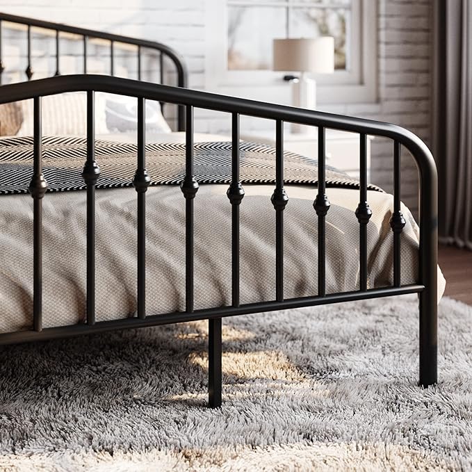 SHA CERLIN Full Size Metal Platform Bed Frame