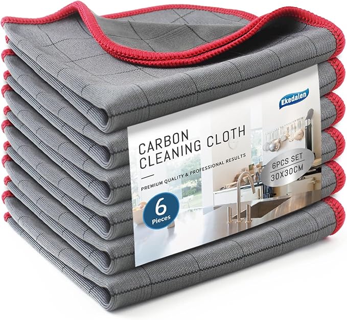 Lint Free Carbon Microfiber Cleaning Cloth Glass Window Polishing Streak Free