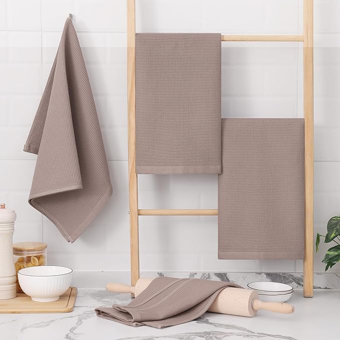 Homaxy 100% Cotton Waffle Weave Kitchen Towels