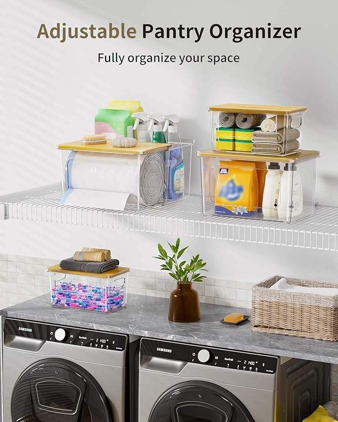 Trash Bag Dispenser Holder - 3 in 1 Acrylic Plastic Garbage Bag Pantry Organizer