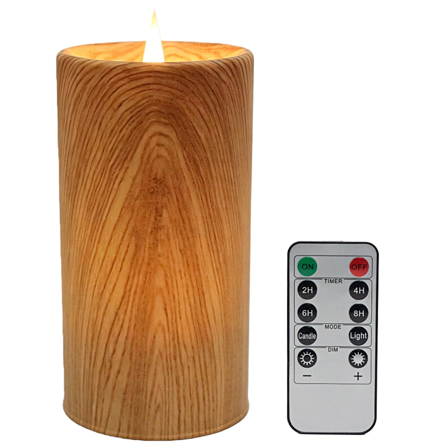 CFDECOR Flameless Candle with Timer,Battery Operated Flickering Led Candles with Remote,Realistic 3D Moving Flame Pillar Candles,Scalloped Edge,Real Wax Candles for Holiday,Home Decor (Brown)