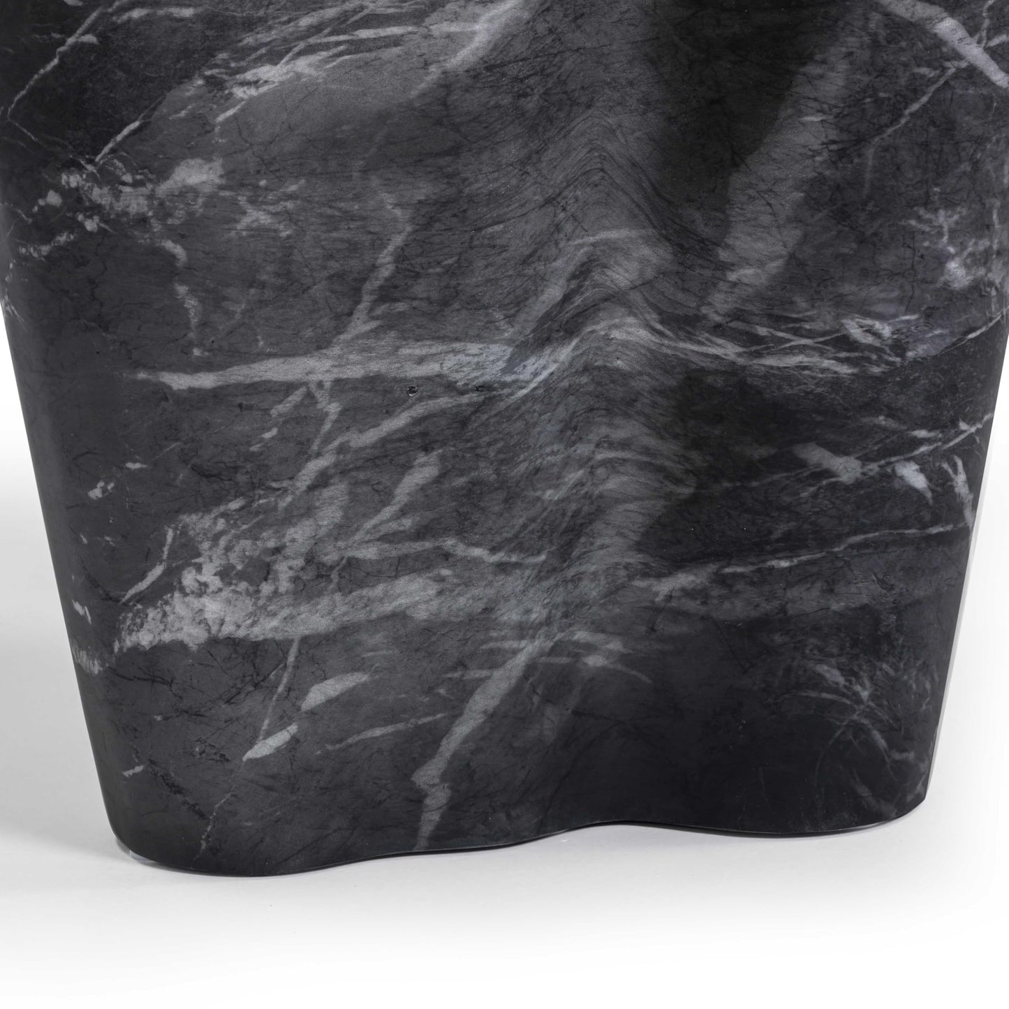 Tov Furniture Slab Black Marble Concrete Indoor/Outdoor Side Table