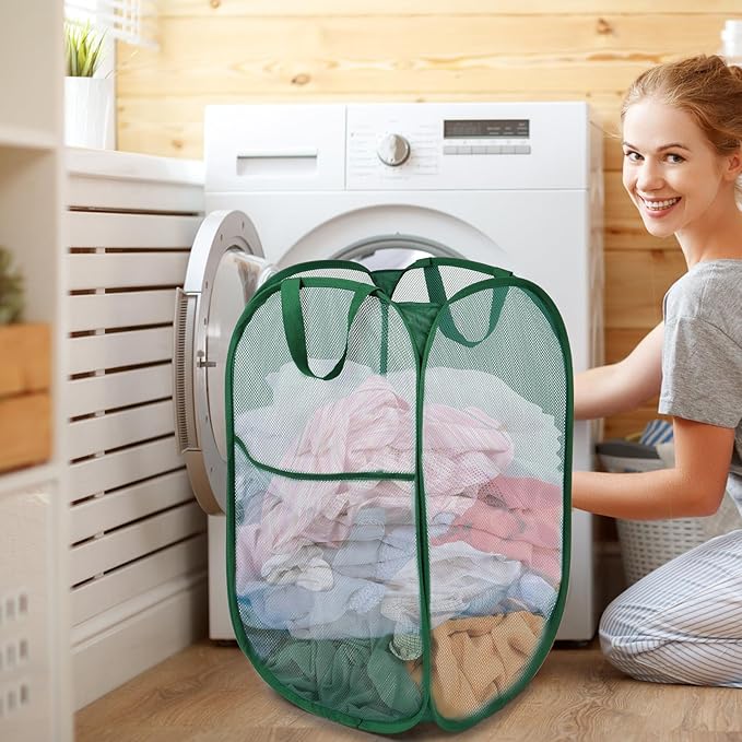Durable Collapsible Laundry Baskets, Tear-resistant Pop Up Hamper