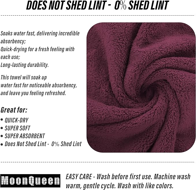 MOONQUEEN 6 Pack Premium Hand Towels