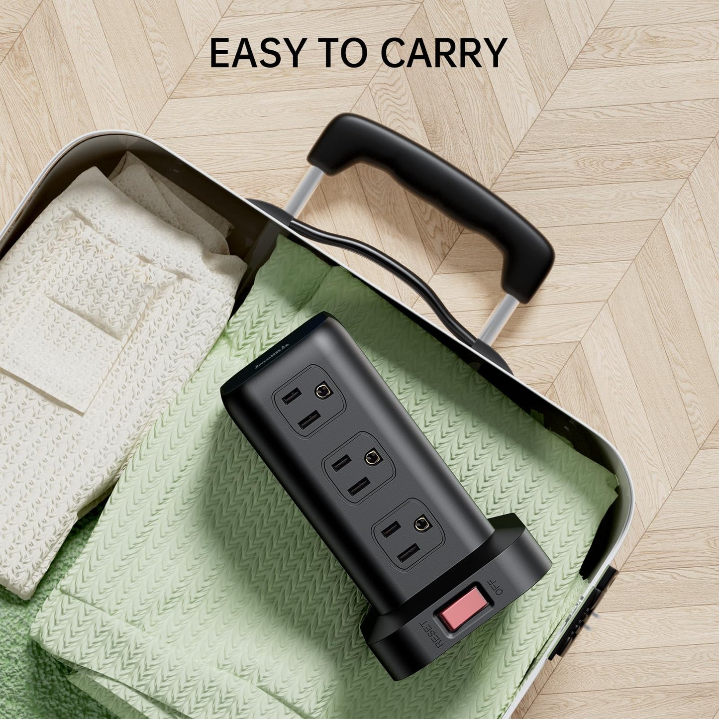 Extension Cord with Multiple Outlets, Surge Protector Power Strip Tower, 12 AC 4 USB，Surge Protector Tower 6.5FT Overload Protection for Home Office