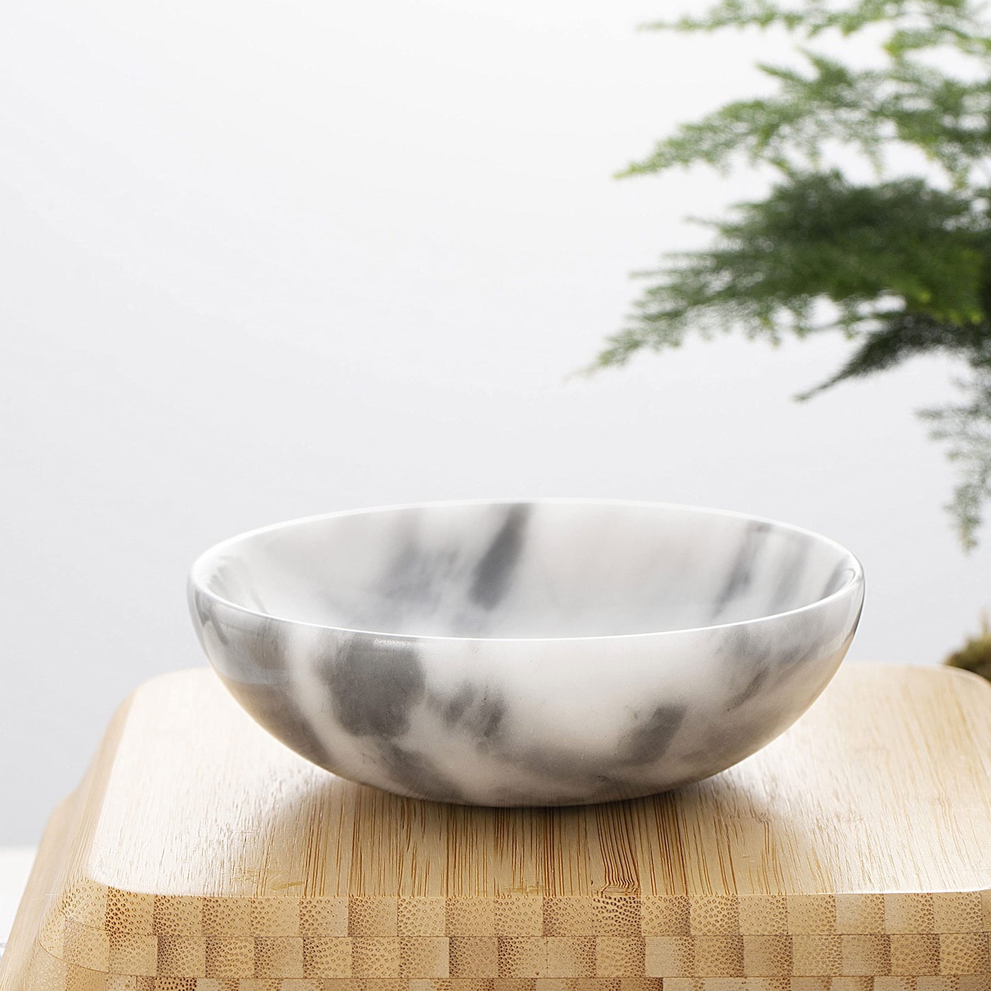 CM CHIC MONDAY 4.72 Inch Mini Decorative Bowls, Natural Small Marble Decorative Bowls for Home Decor, Key Bowl, Coffee Tables Centerpiece, Soap Serving Bowl, Incense Burner, Smudge Bowl