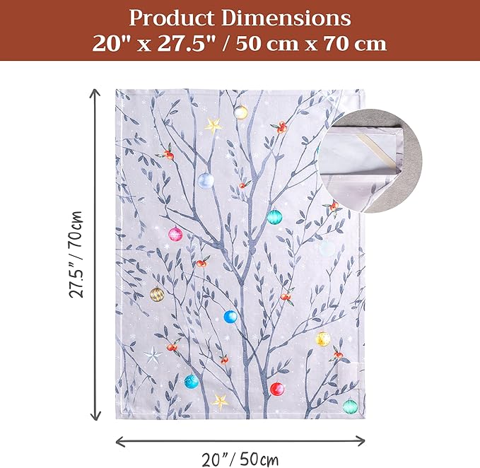 Maison d' Hermine Kitchen Towels Set of 3 100% Cotton 20" x 27.5" Reusable