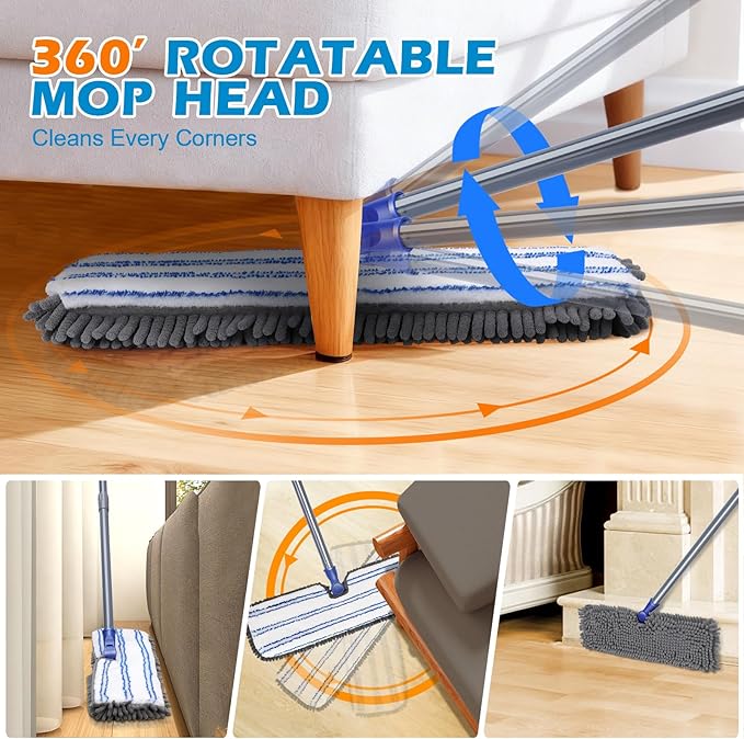 Mops for Floor Cleaning, Masthome Flat Dust Mop