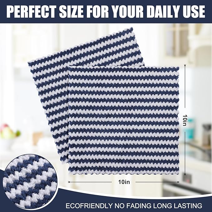 Homaxy 24 Pack Kitchen Dish Cloths, Ultra Soft and Absorbent Dish Towels