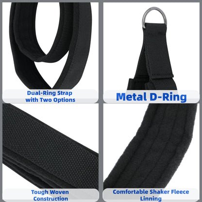 QSYZAIL 2Pcs Pilates Straps for Reformer Double Loop D-Ring for Home Gym Workout