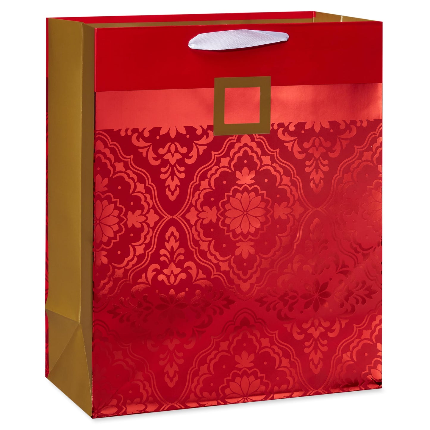 American Greetings 13" Large Christmas Gift Bags, Traditional Designs (4 Bags)
